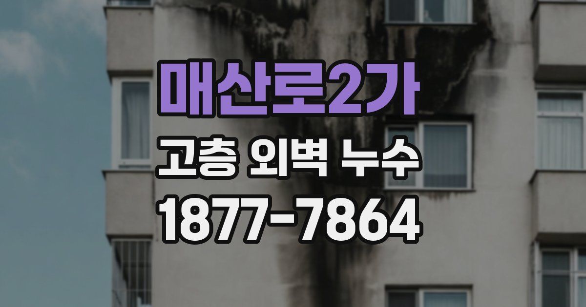 매산로2가 고층 외벽 누수