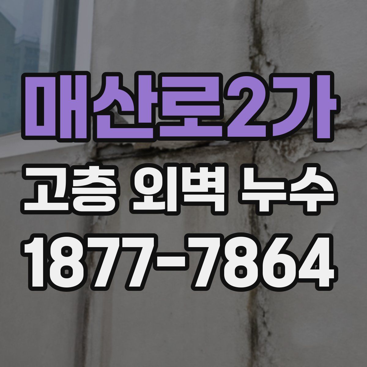 매산로2가 고층 외벽 누수