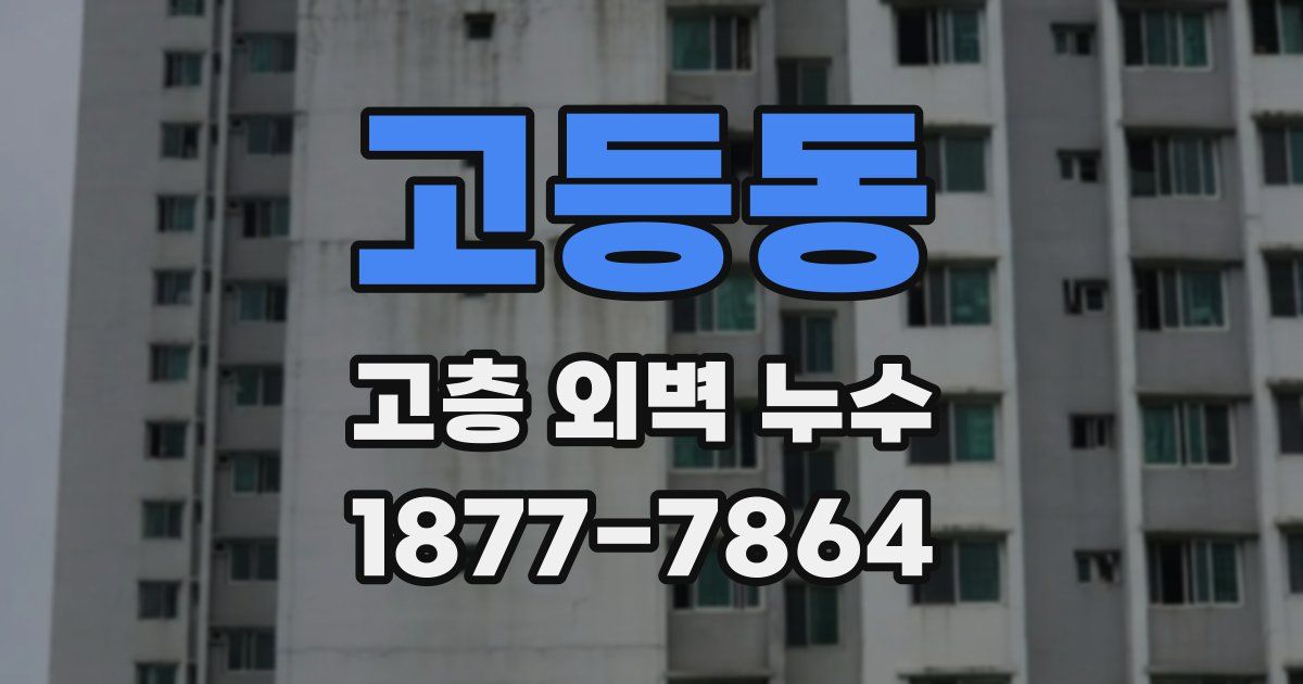 고등동 고층 외벽 누수