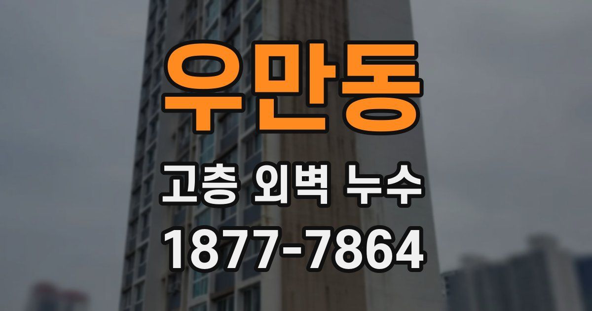 우만동 고층 외벽 누수