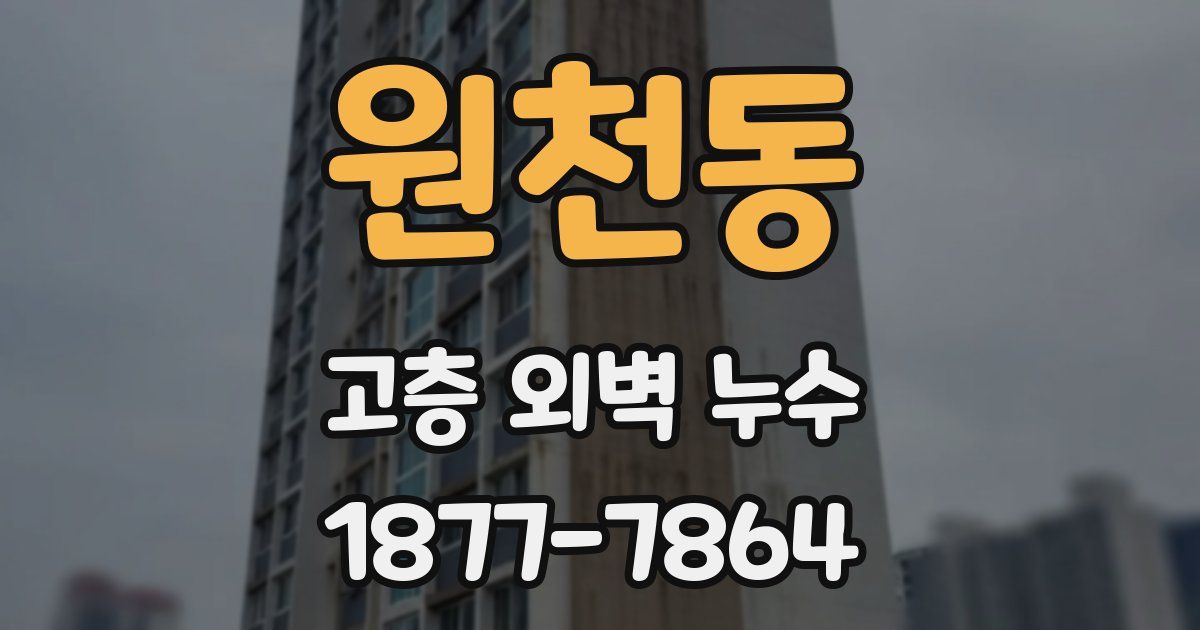 원천동 고층 외벽 누수