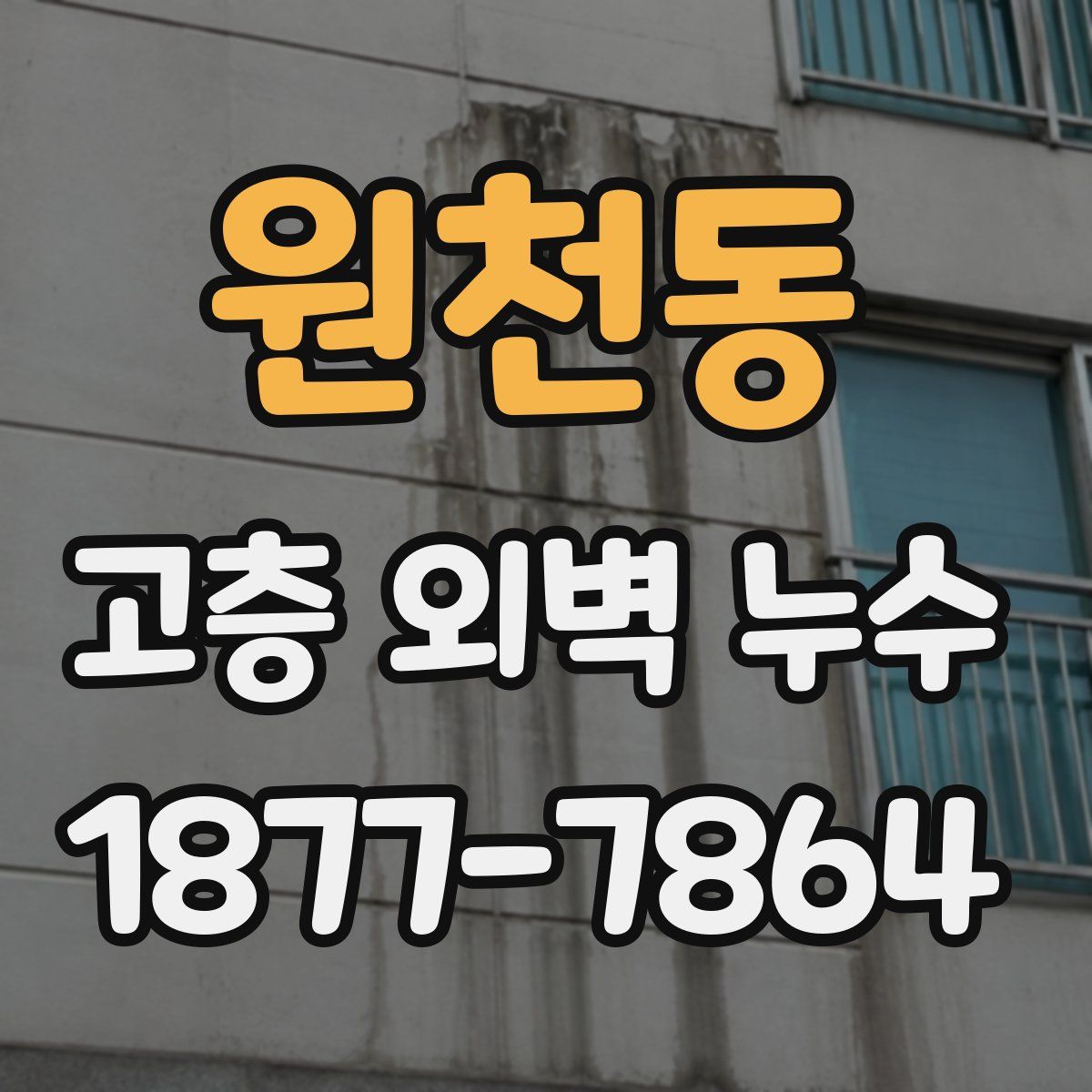 원천동 고층 외벽 누수