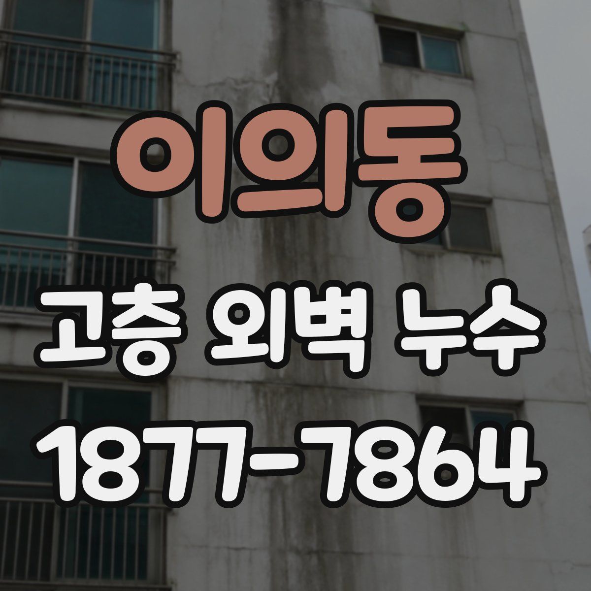 이의동 고층 외벽 누수