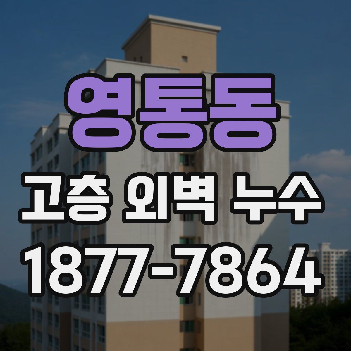 영통동 고층 외벽 누수