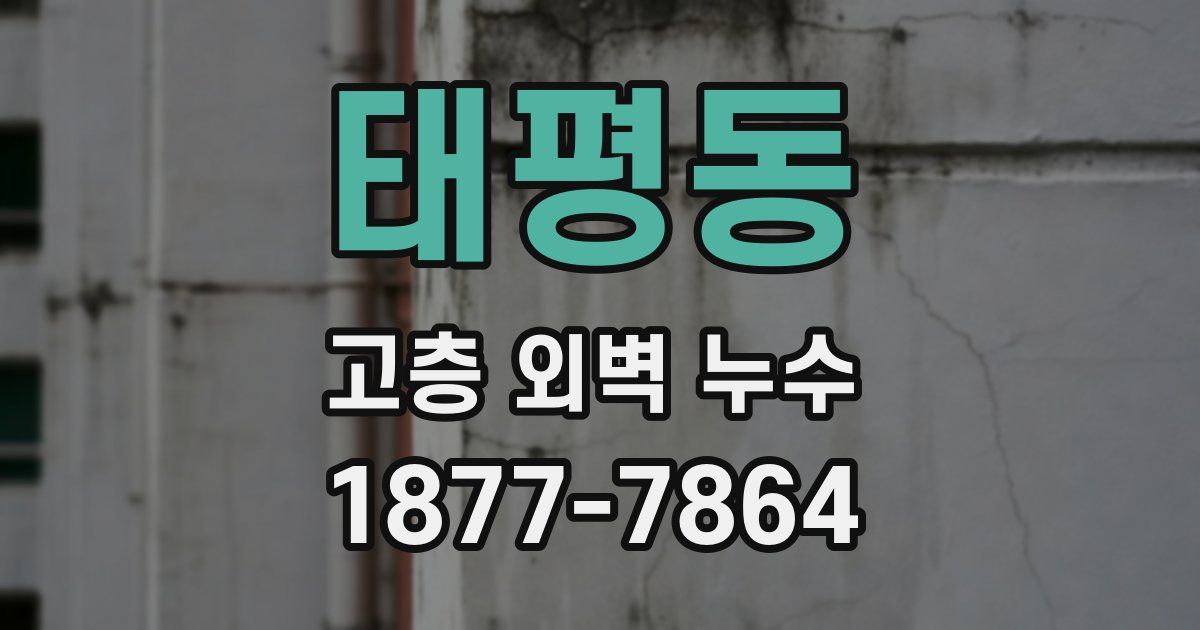 태평동 고층 외벽 누수