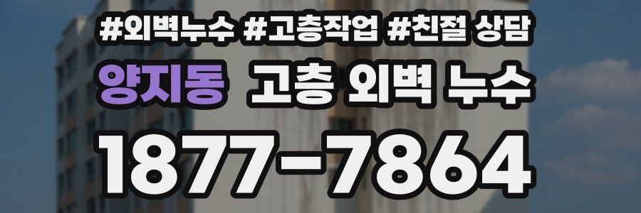 양지동 고층 외벽 누수