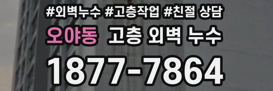 오야동 고층 외벽 누수