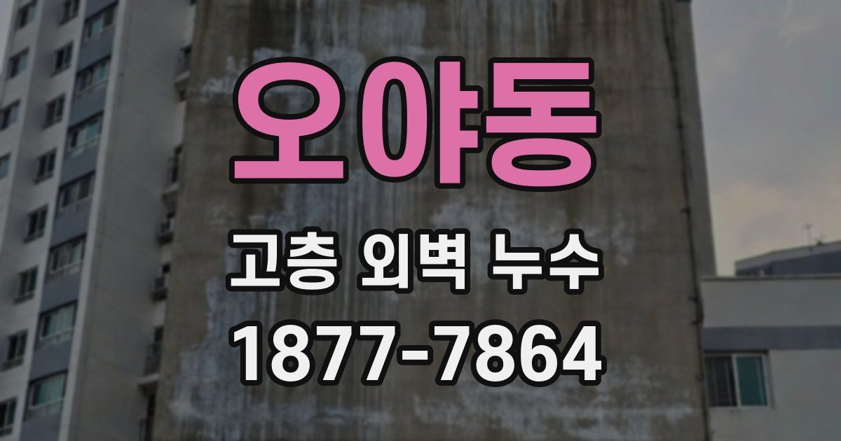 오야동 고층 외벽 누수