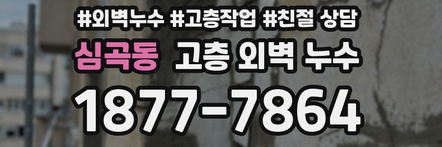 심곡동 고층 외벽 누수
