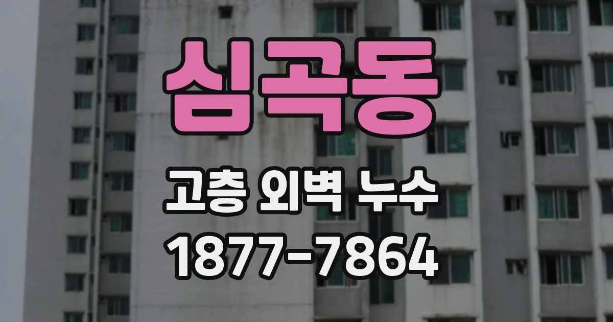 심곡동 고층 외벽 누수