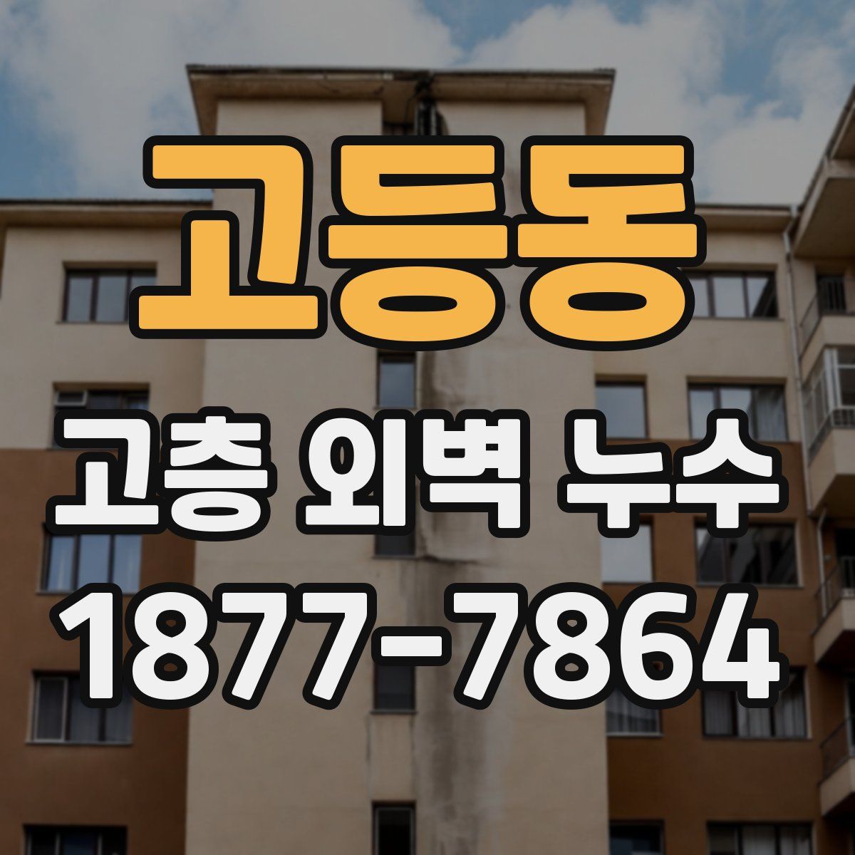 고등동 고층 외벽 누수