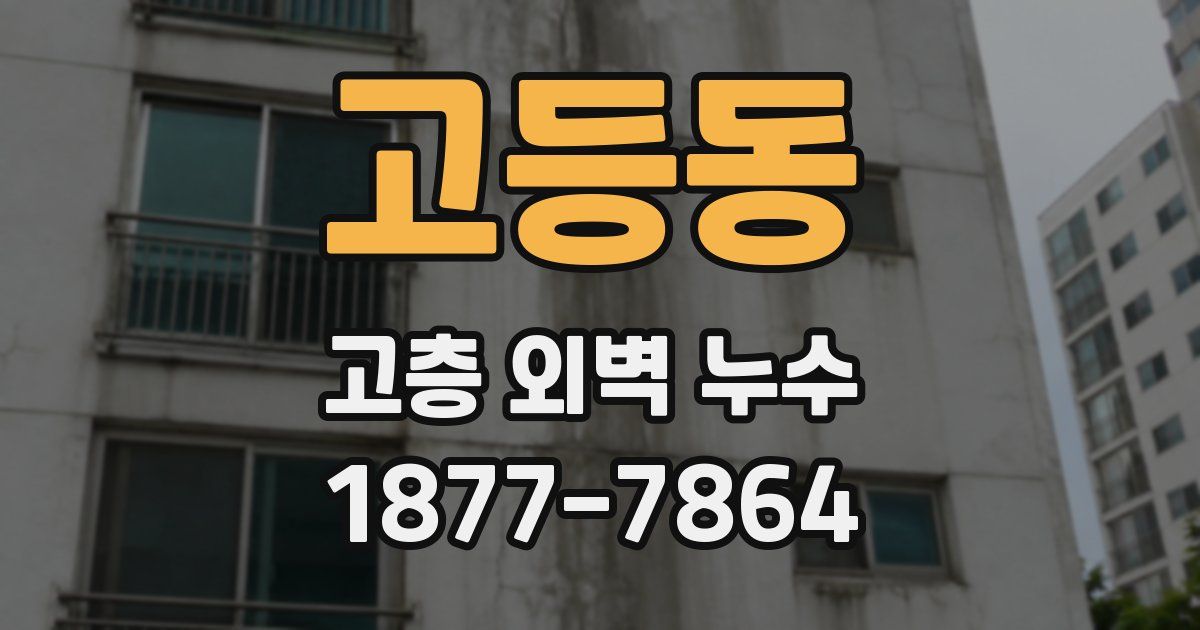 고등동 고층 외벽 누수