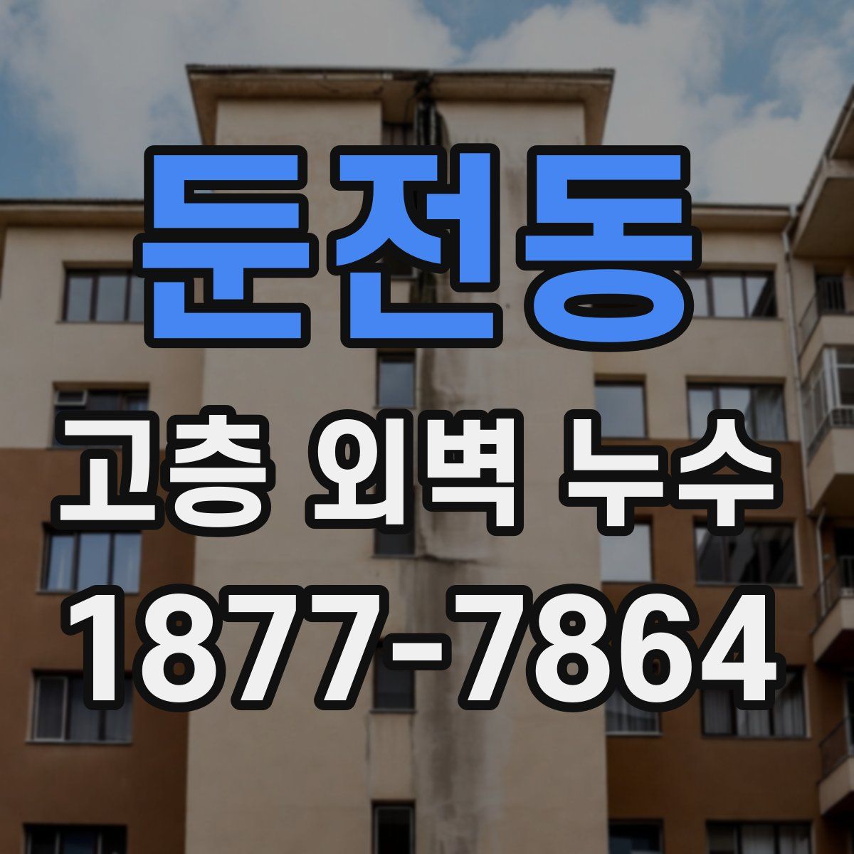 둔전동 고층 외벽 누수