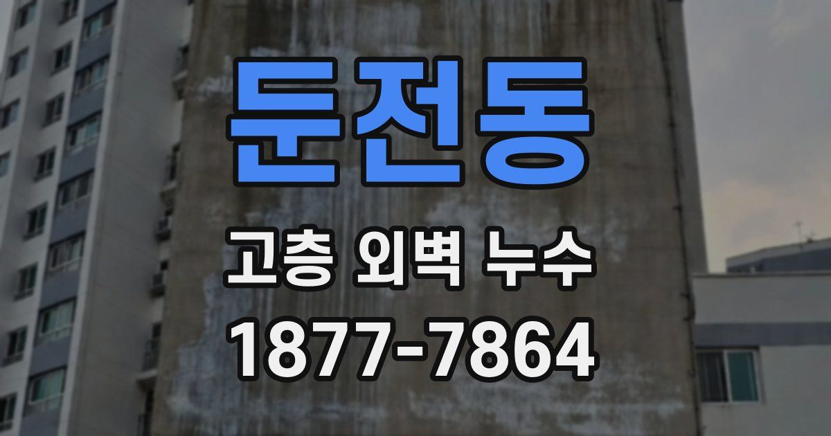 둔전동 고층 외벽 누수