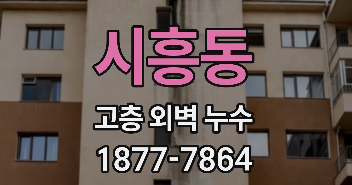 시흥동 고층 외벽 누수