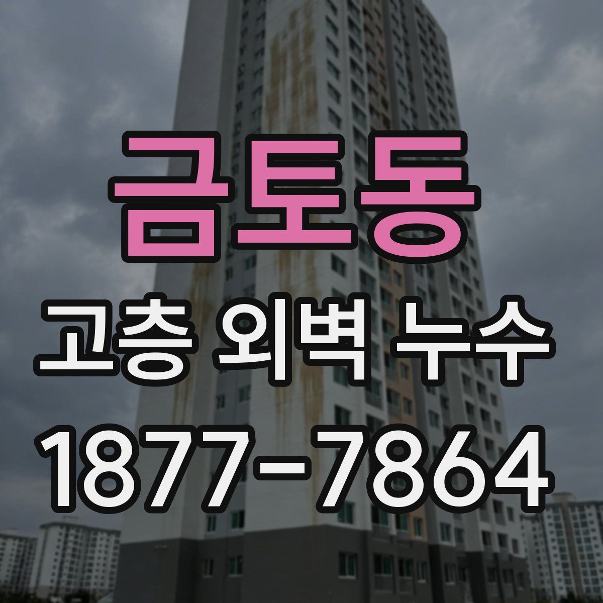 금토동 고층 외벽 누수