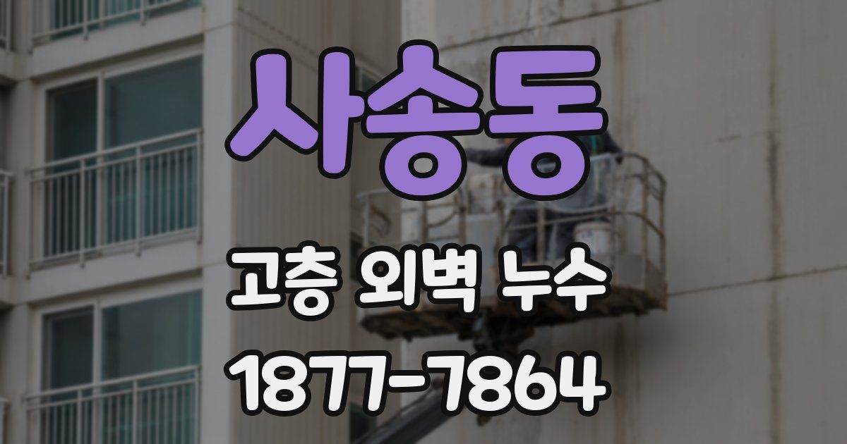 사송동 고층 외벽 누수