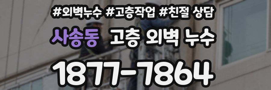 사송동 고층 외벽 누수