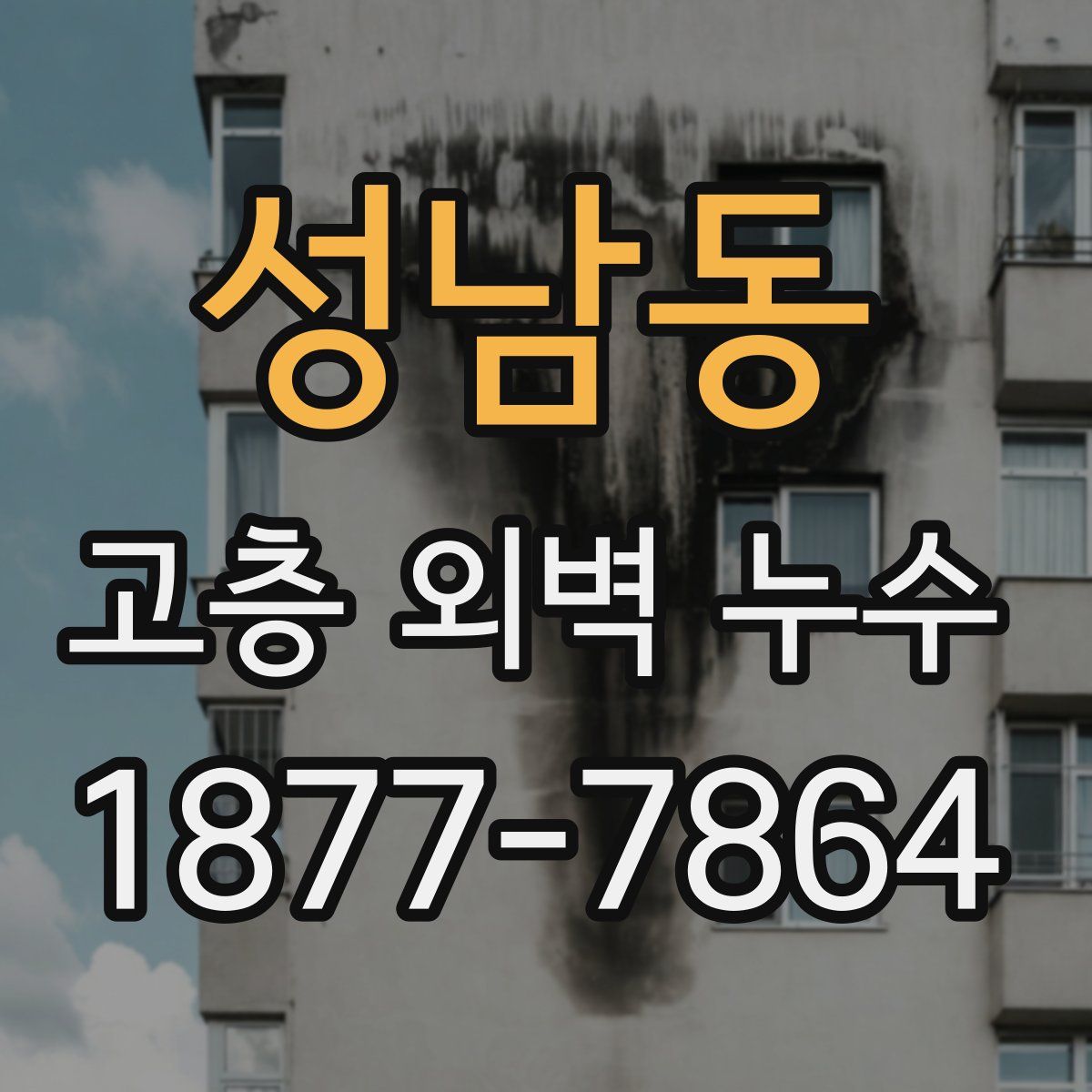성남동 고층 외벽 누수