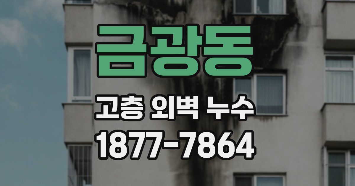 금광동 고층 외벽 누수
