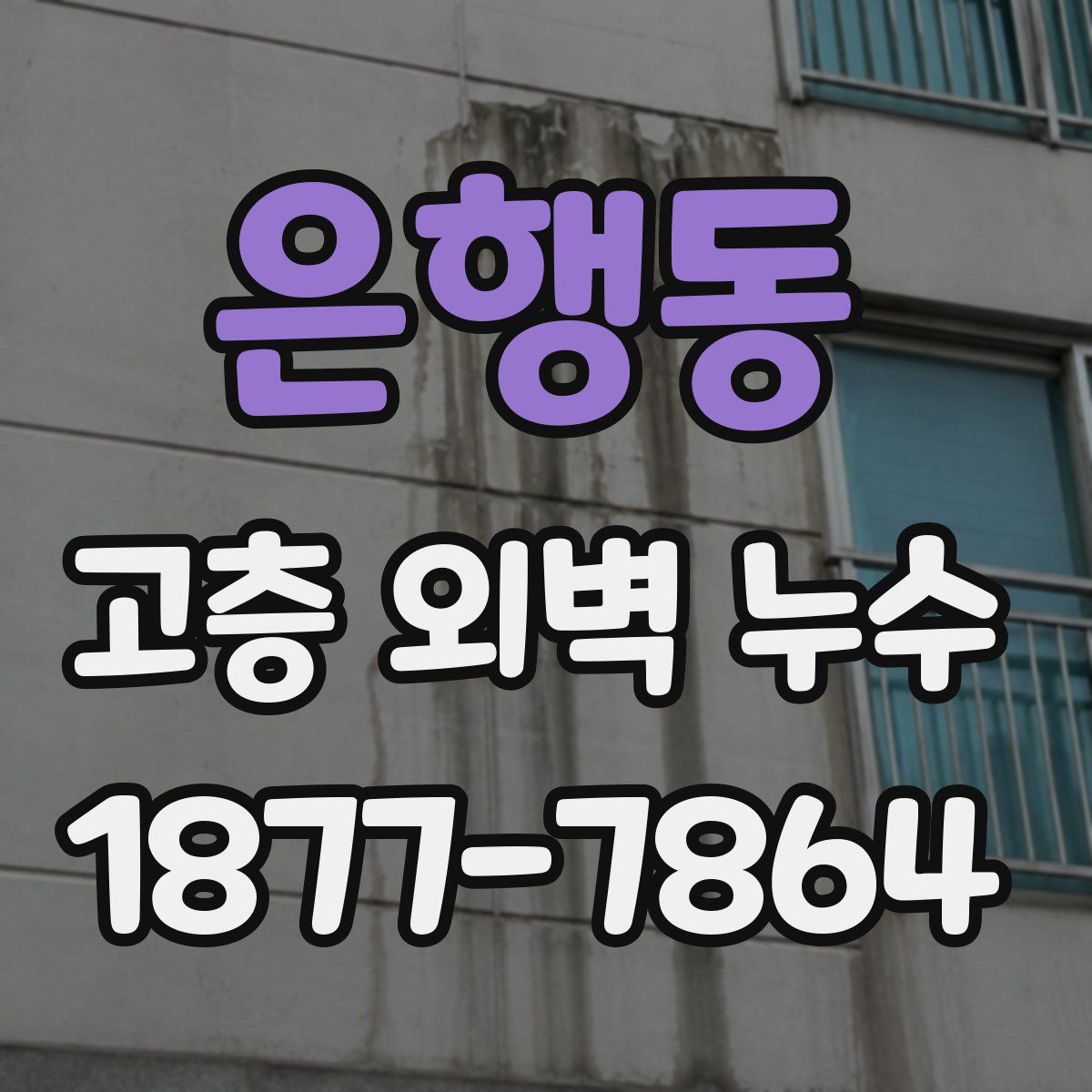 은행동 고층 외벽 누수