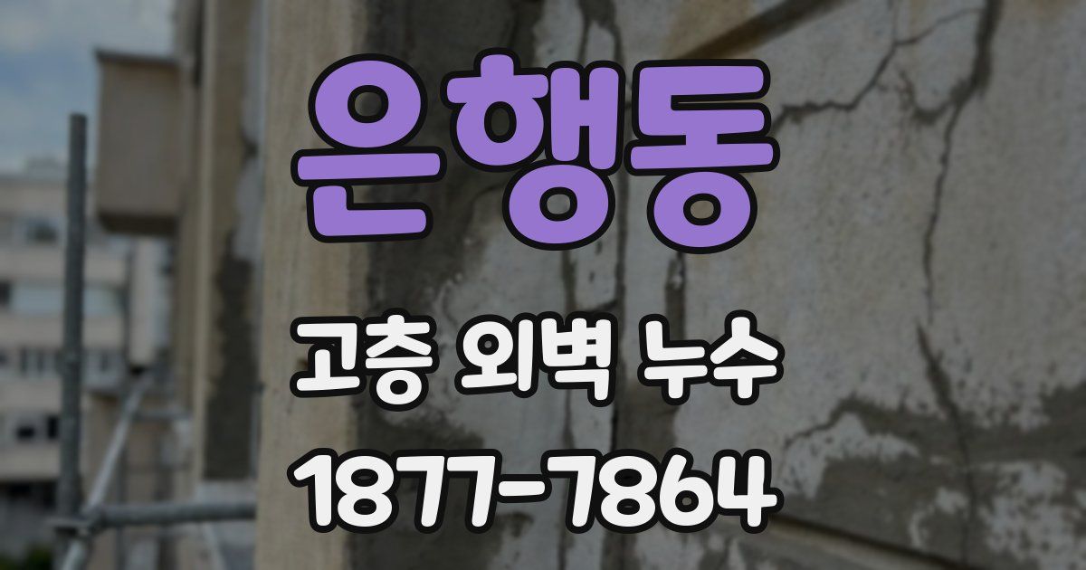 은행동 고층 외벽 누수