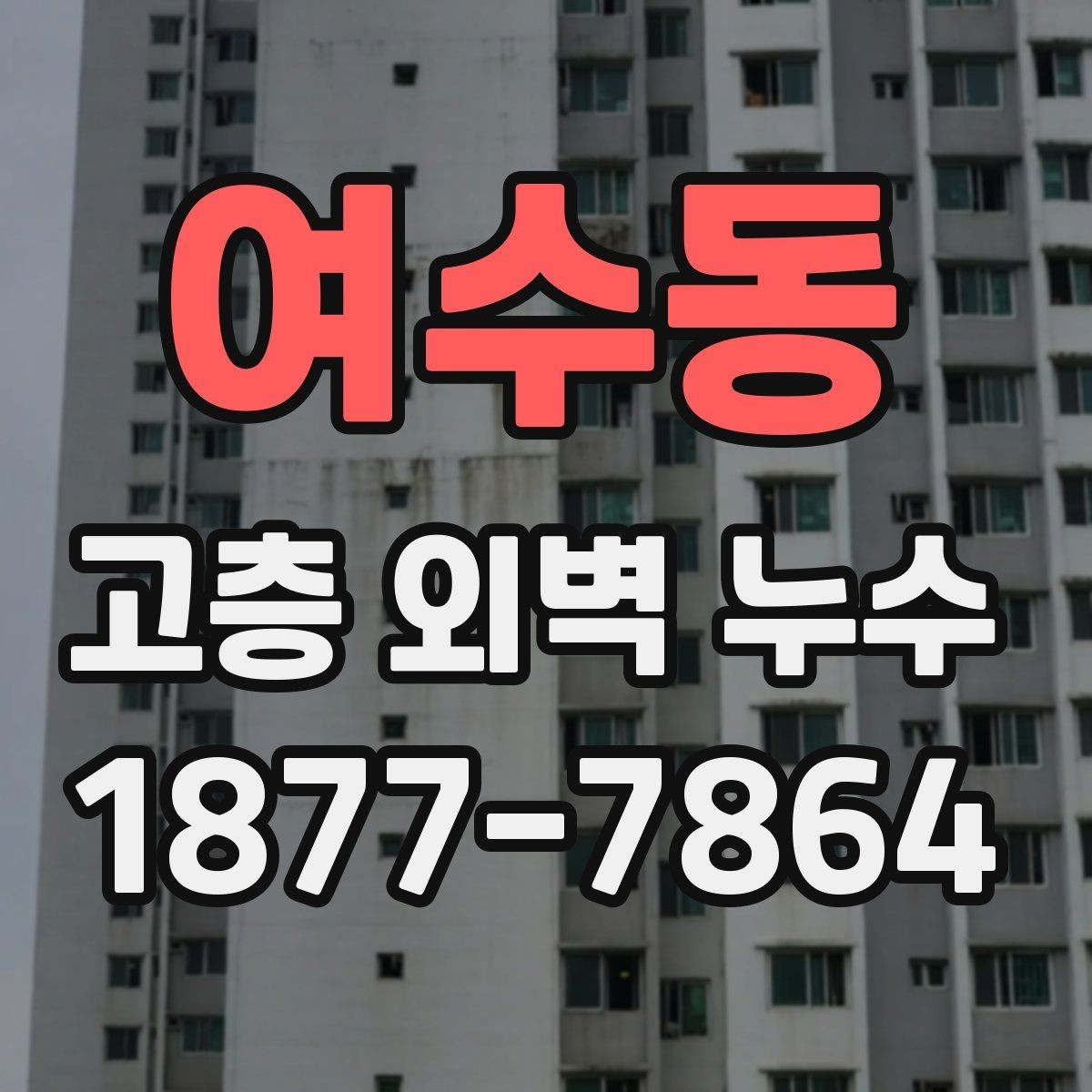 여수동 고층 외벽 누수 외벽 관리 시 꼭 봐야 할 부분