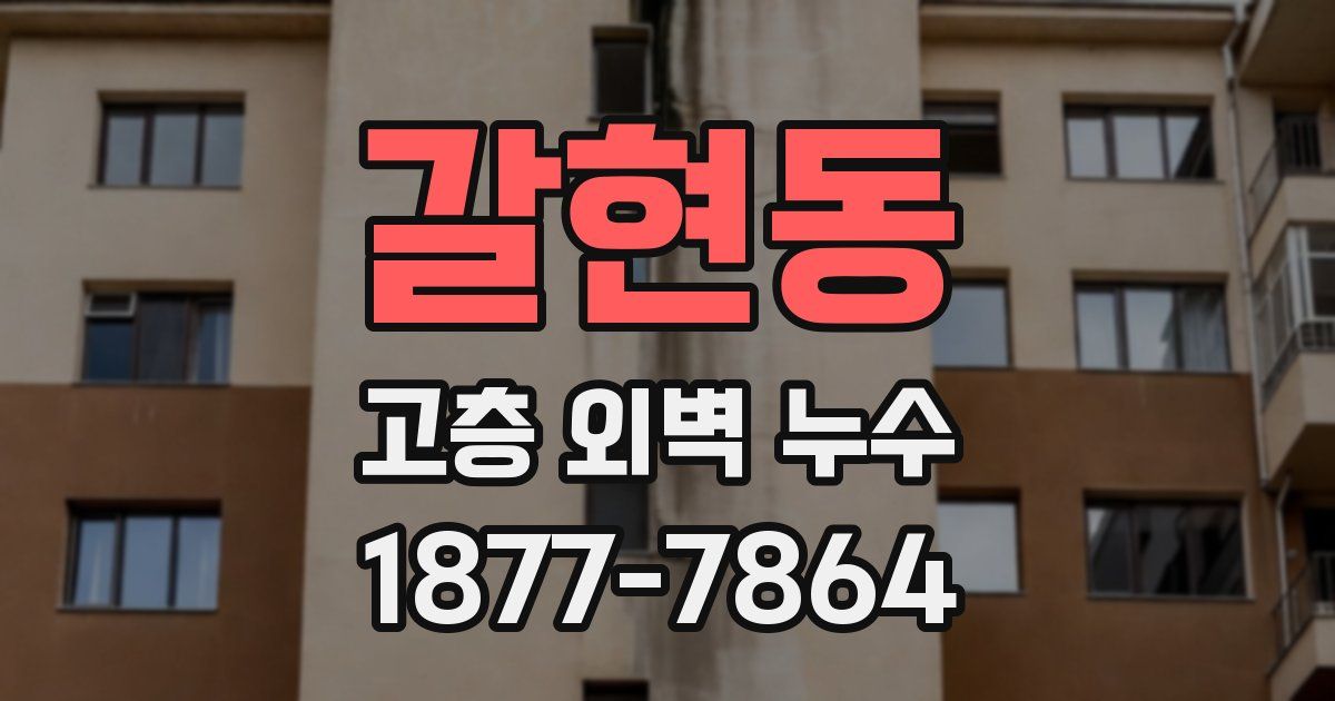 갈현동 고층 외벽 누수