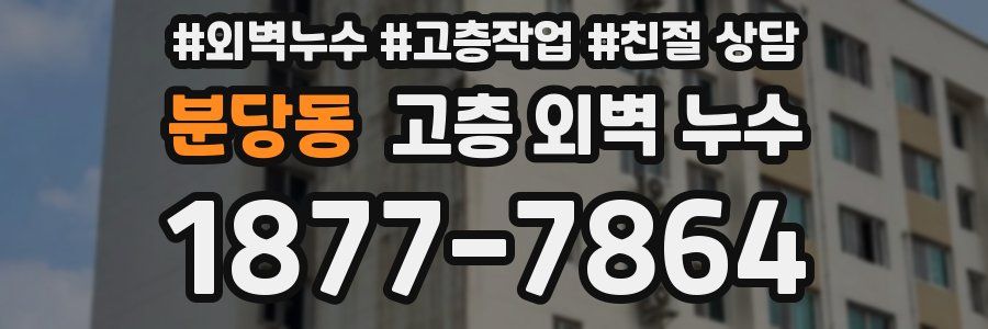 분당동 고층 외벽 누수