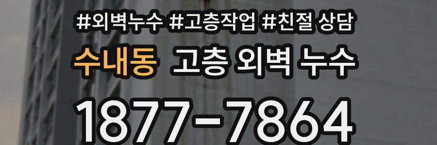 수내동 고층 외벽 누수