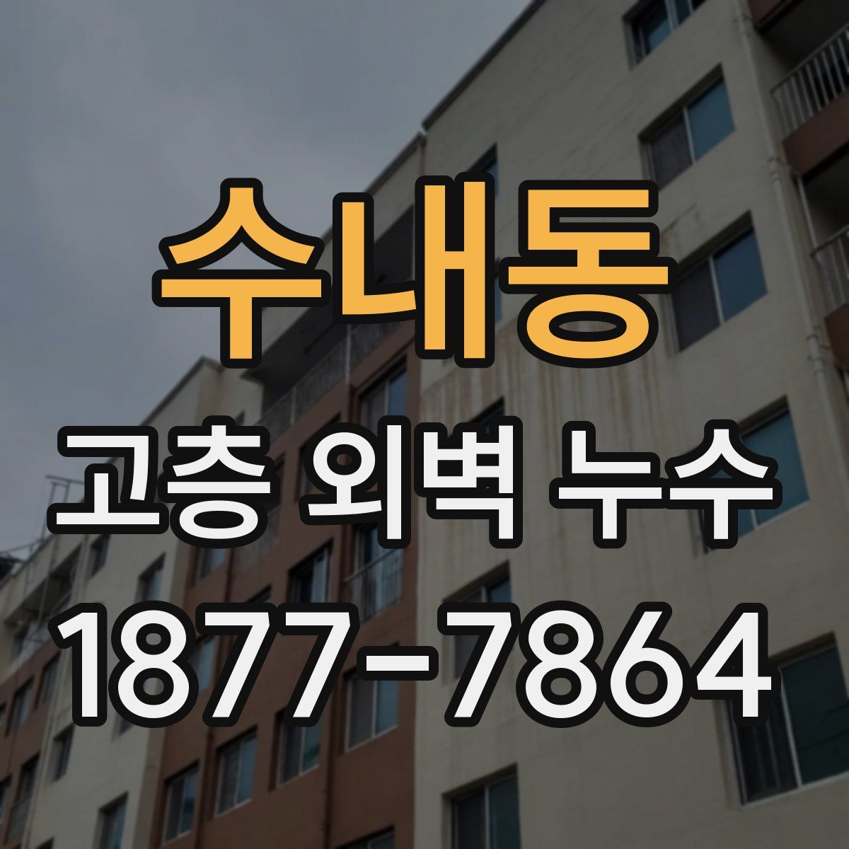 수내동 고층 외벽 누수