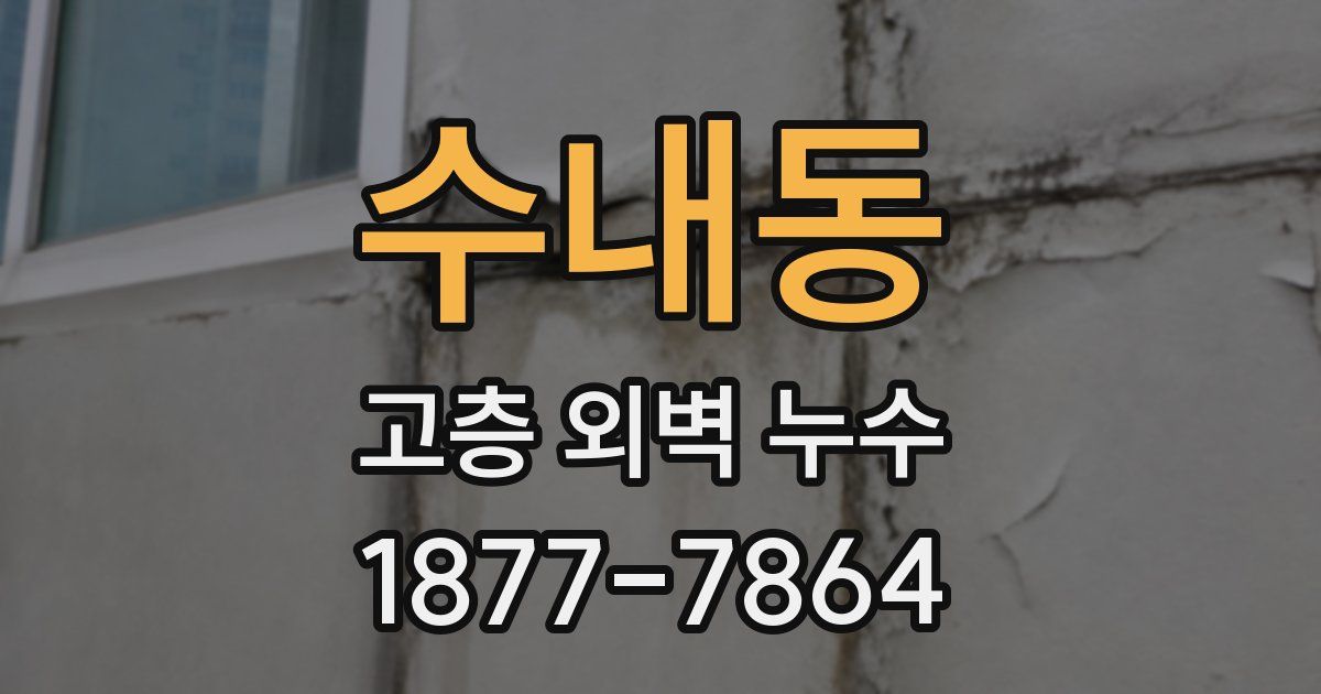 수내동 고층 외벽 누수