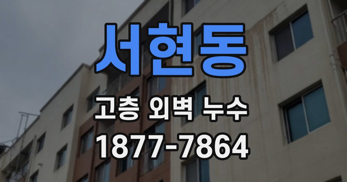서현동 고층 외벽 누수