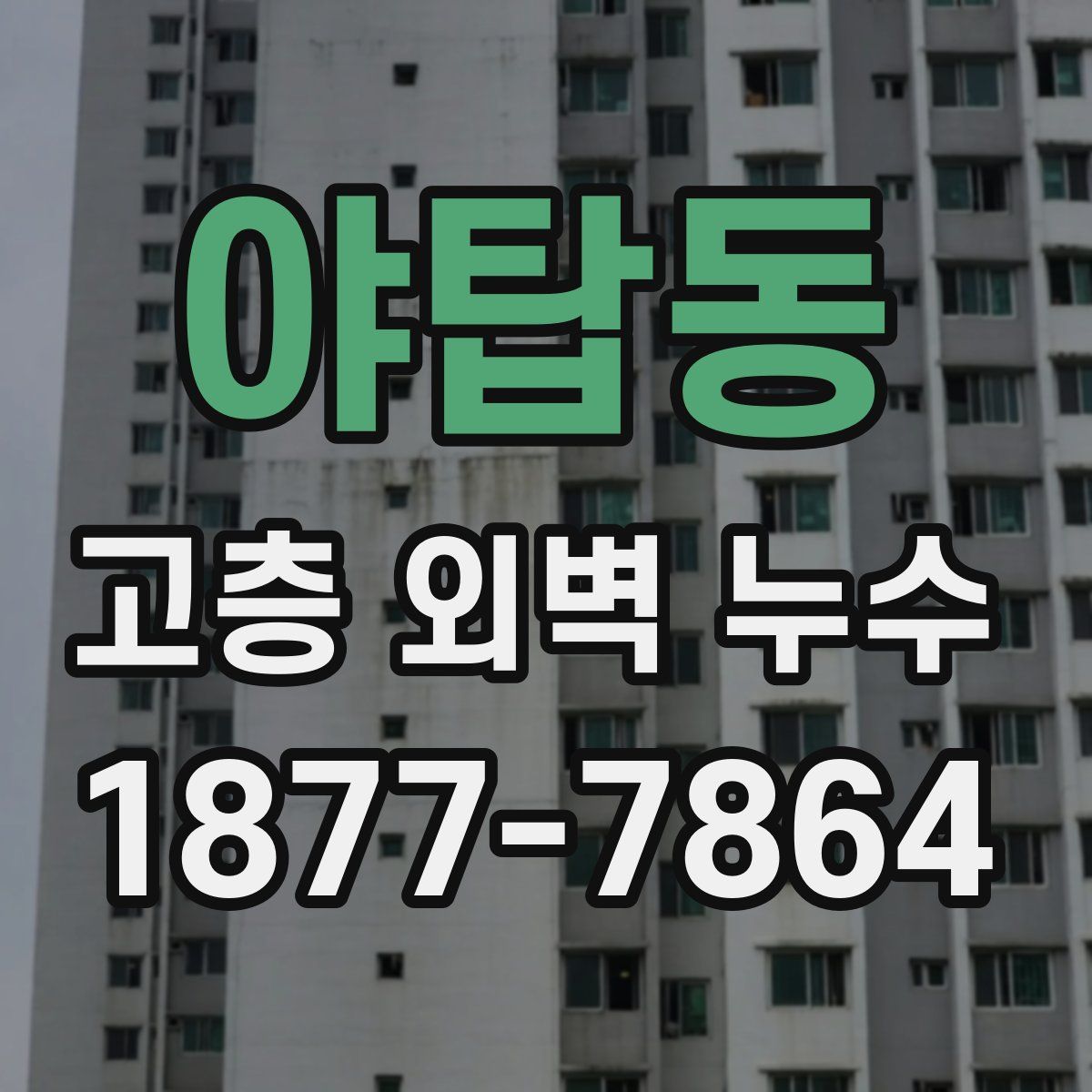 야탑동 고층 외벽 누수