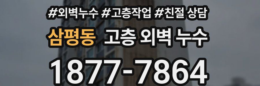 삼평동 고층 외벽 누수