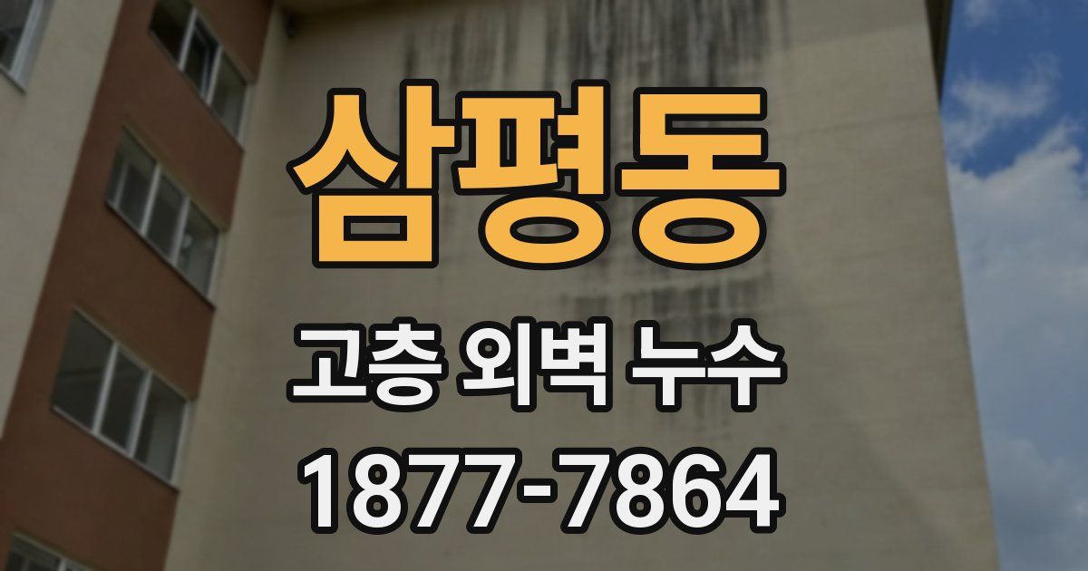 삼평동 고층 외벽 누수