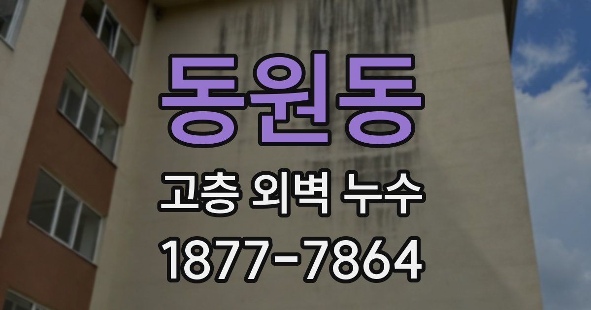동원동 고층 외벽 누수