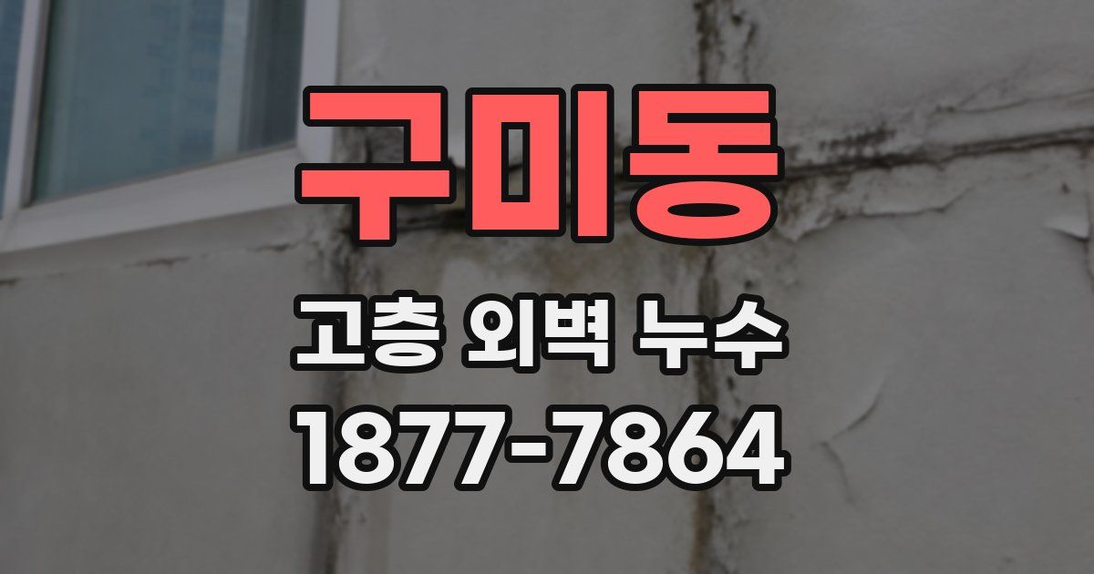 구미동 고층 외벽 누수