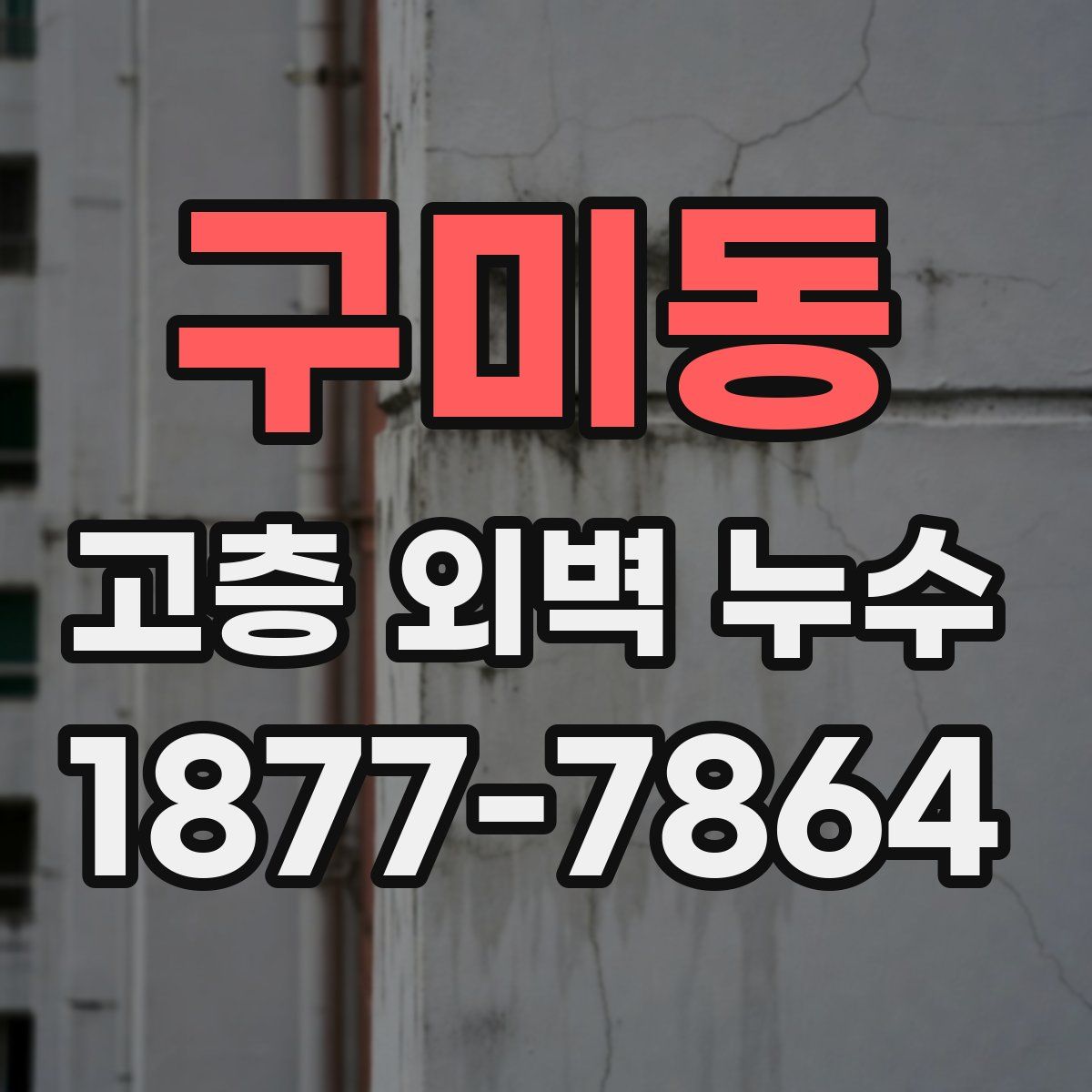 구미동 고층 외벽 누수