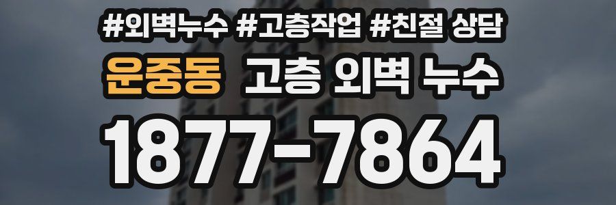 운중동 고층 외벽 누수