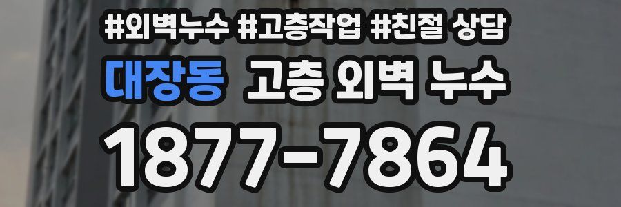 대장동 고층 외벽 누수