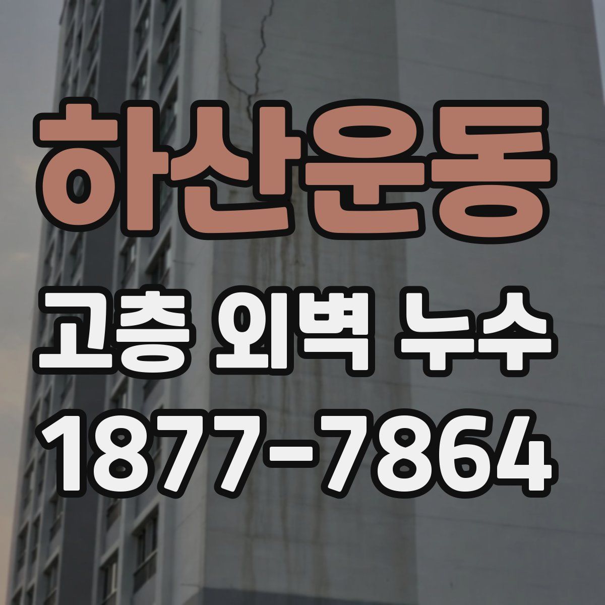 하산운동 고층 외벽 누수