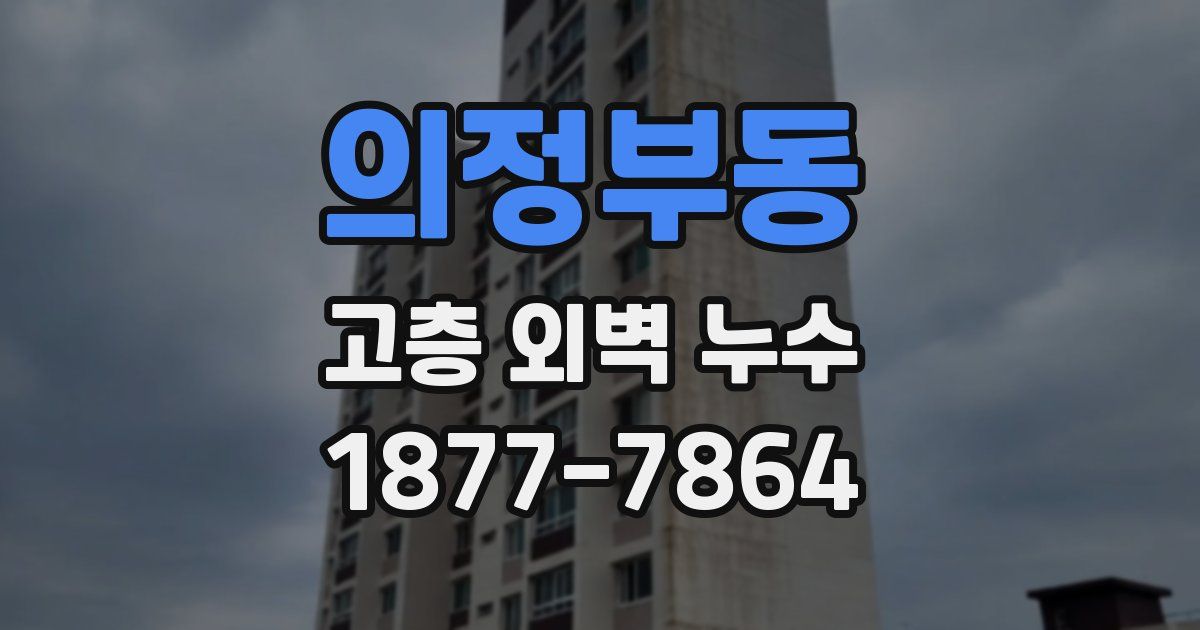 의정부동 고층 외벽 누수