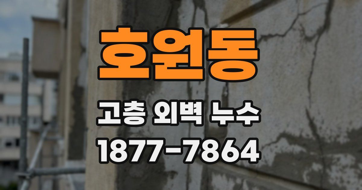 호원동 고층 외벽 누수