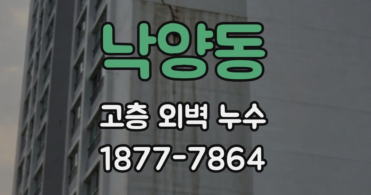 낙양동 고층 외벽 누수