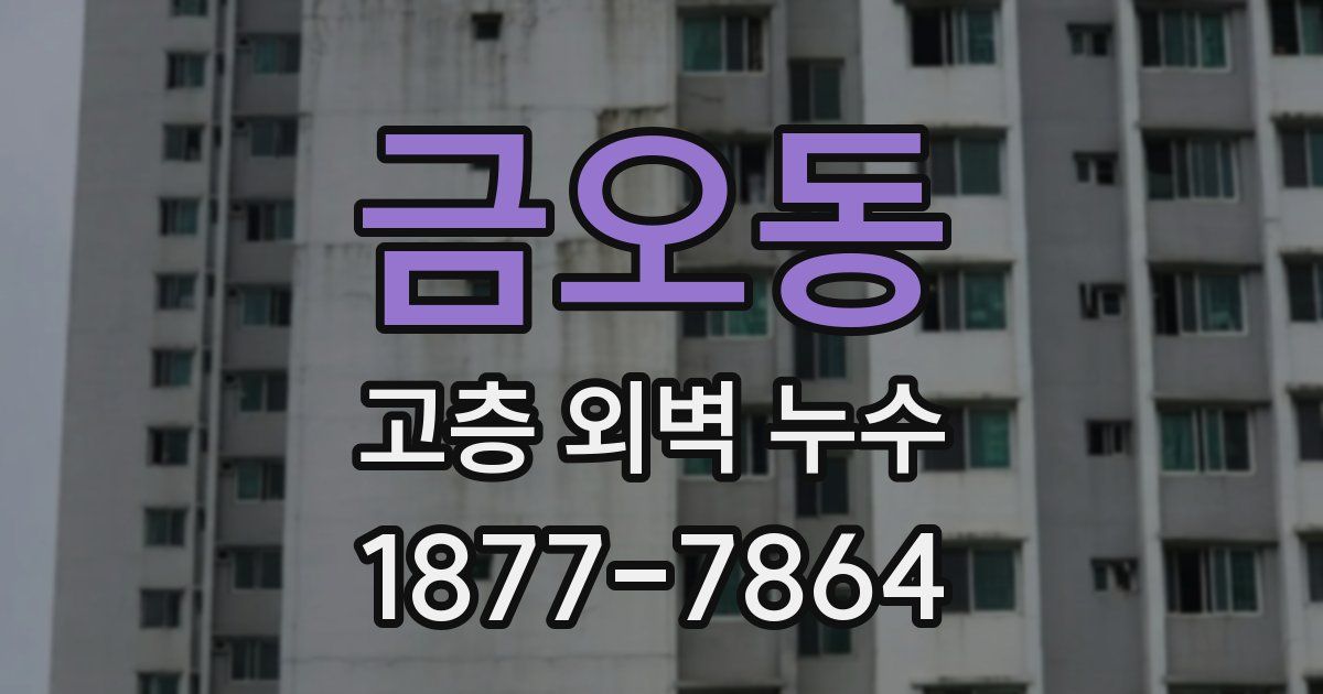 금오동 고층 외벽 누수