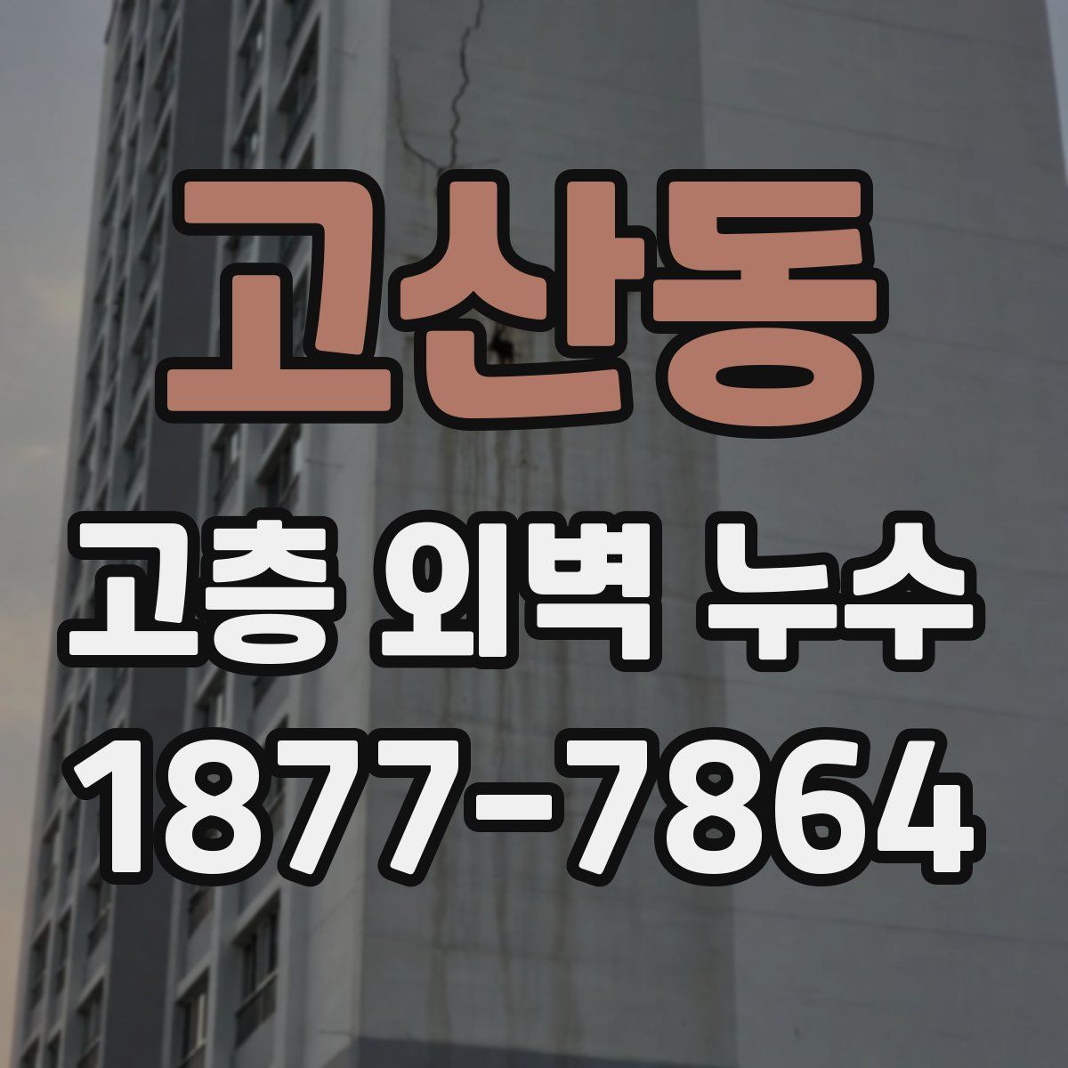고산동 고층 외벽 누수