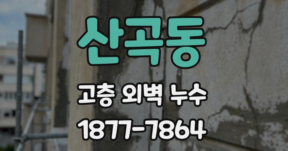 산곡동 고층 외벽 누수