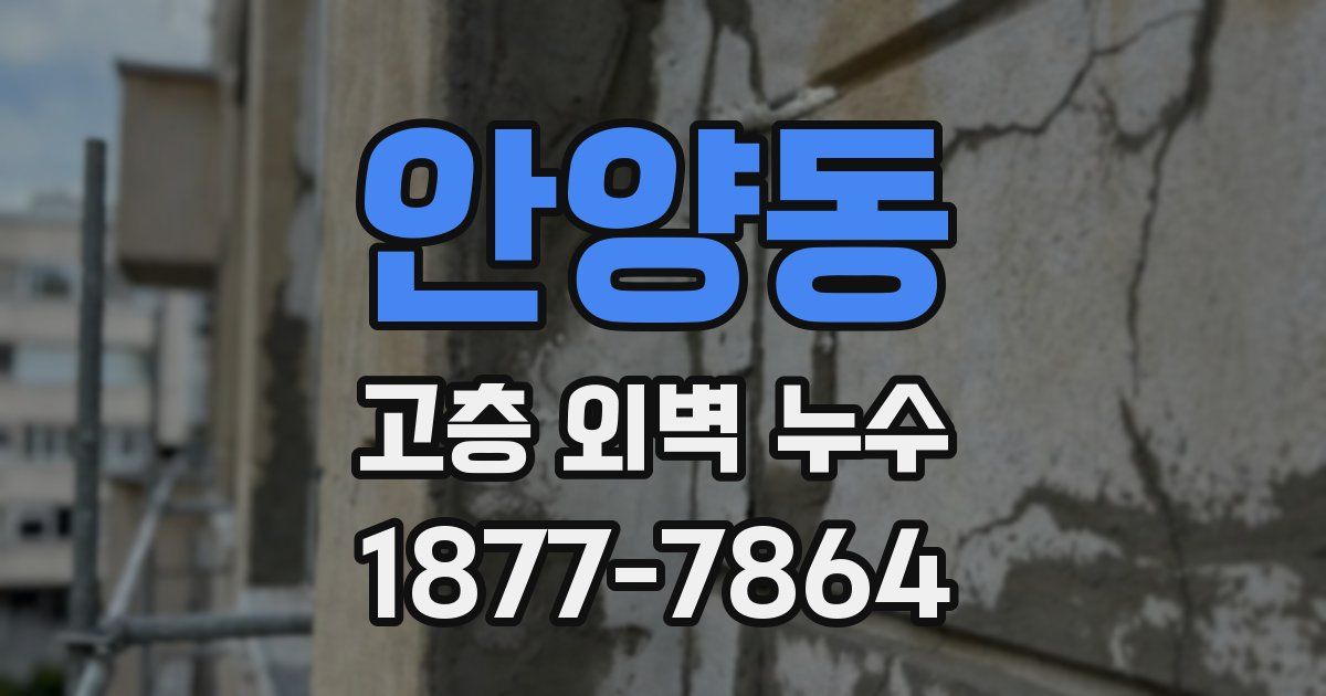 안양동 고층 외벽 누수