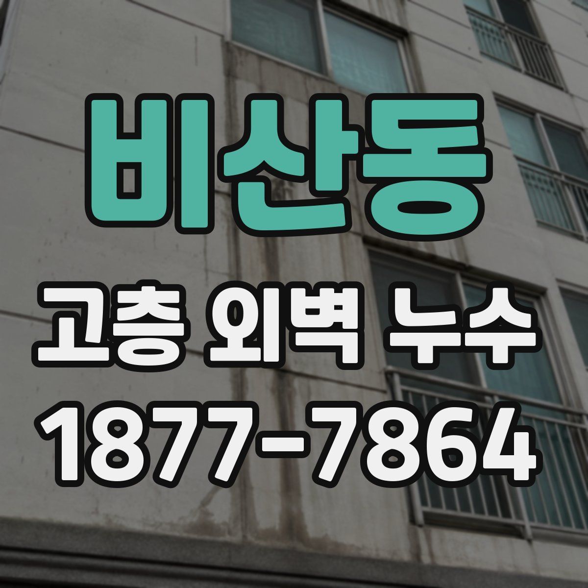 비산동 고층 외벽 누수